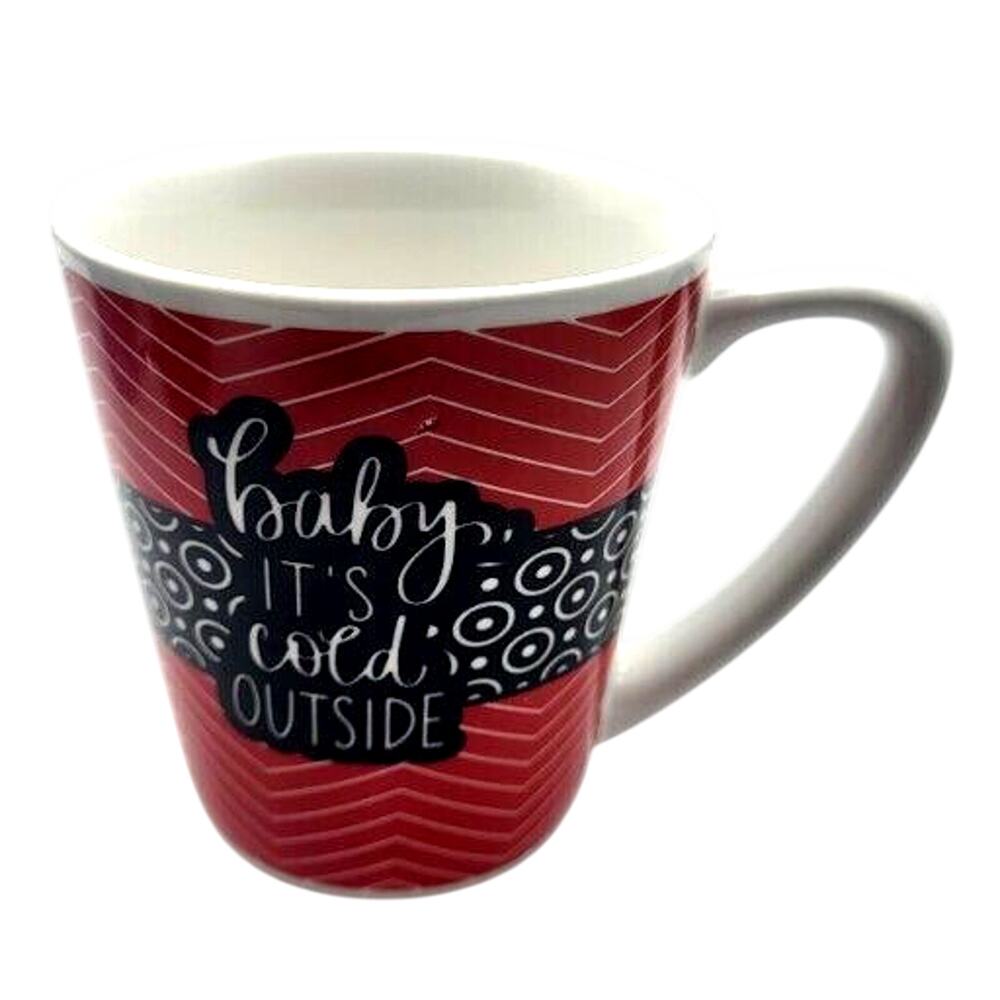 Christmas Mug Baby It’s Cold Outside White Red Black 14oz California Pantry